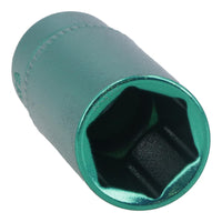 24pc Coloured 1/4" Dr Shallow & Deep Sockets 6 Point Hex Metric 4 - 13mm Rails