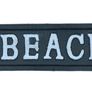 Beach Arrow Sign Cast Iron Sign Plaque Wall Door Fence Gate Post House Garden