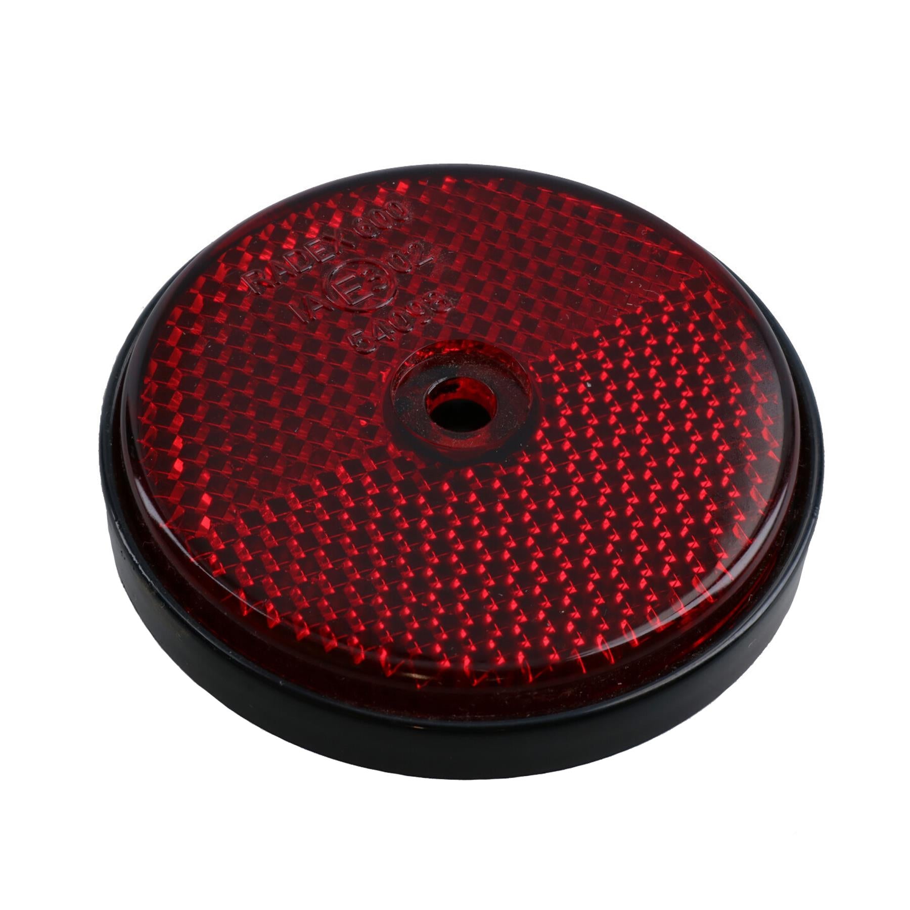Red Round Circular Reflectors for Driveway Gate Fence Posts Trailer Re ...