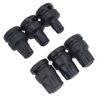 Impact 1/2" Drive Shallow Stubby Torx Star Male Bit Sockets T55 - T100 6pc Set