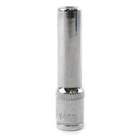 4mm 1/4" Drive Double Deep Metric Socket Single Hex / 6 sided Bergen