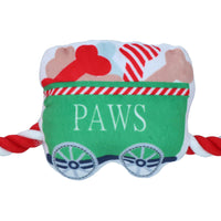 Dog Christmas Santa Paws Express Rope Plush Toy  Squeaky Rope Play Xmas Gift