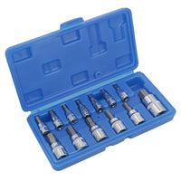 Jeu de 13 douilles Allen/Hexagonales métriques 1/4", 3/8" et 1/2" AT748