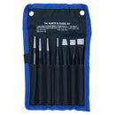 7pc Punch And Chisel Set With Taper Pin Cold Chisels + Centre Punch
