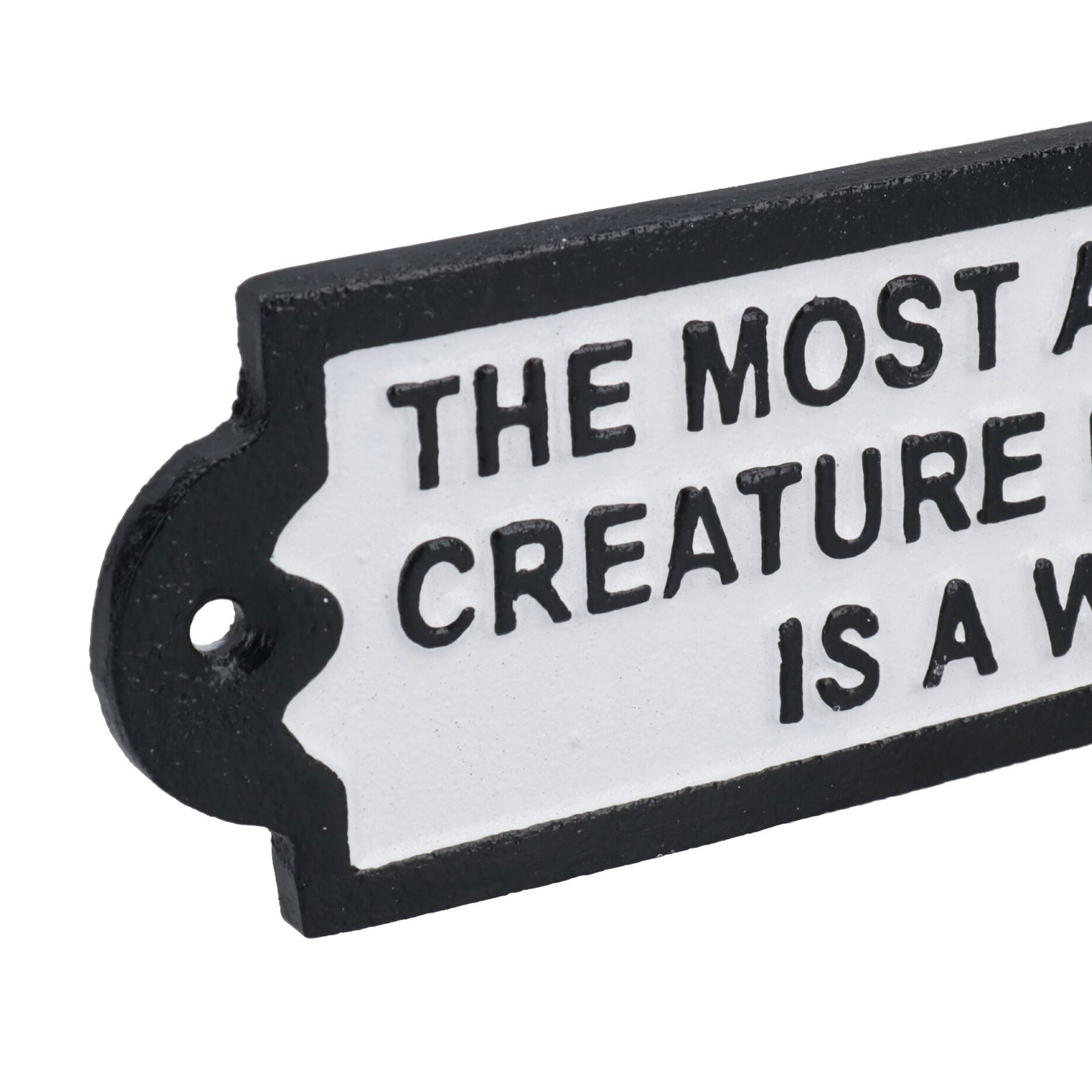 Most Affectionate Creature Is A Wet Dog Cast Iron Sign Plaque Wall Fence House