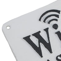 Wi-Fi Password Cast Iron Sign Plaque Wall Door House Hotel Bar Cafe Shop Pub