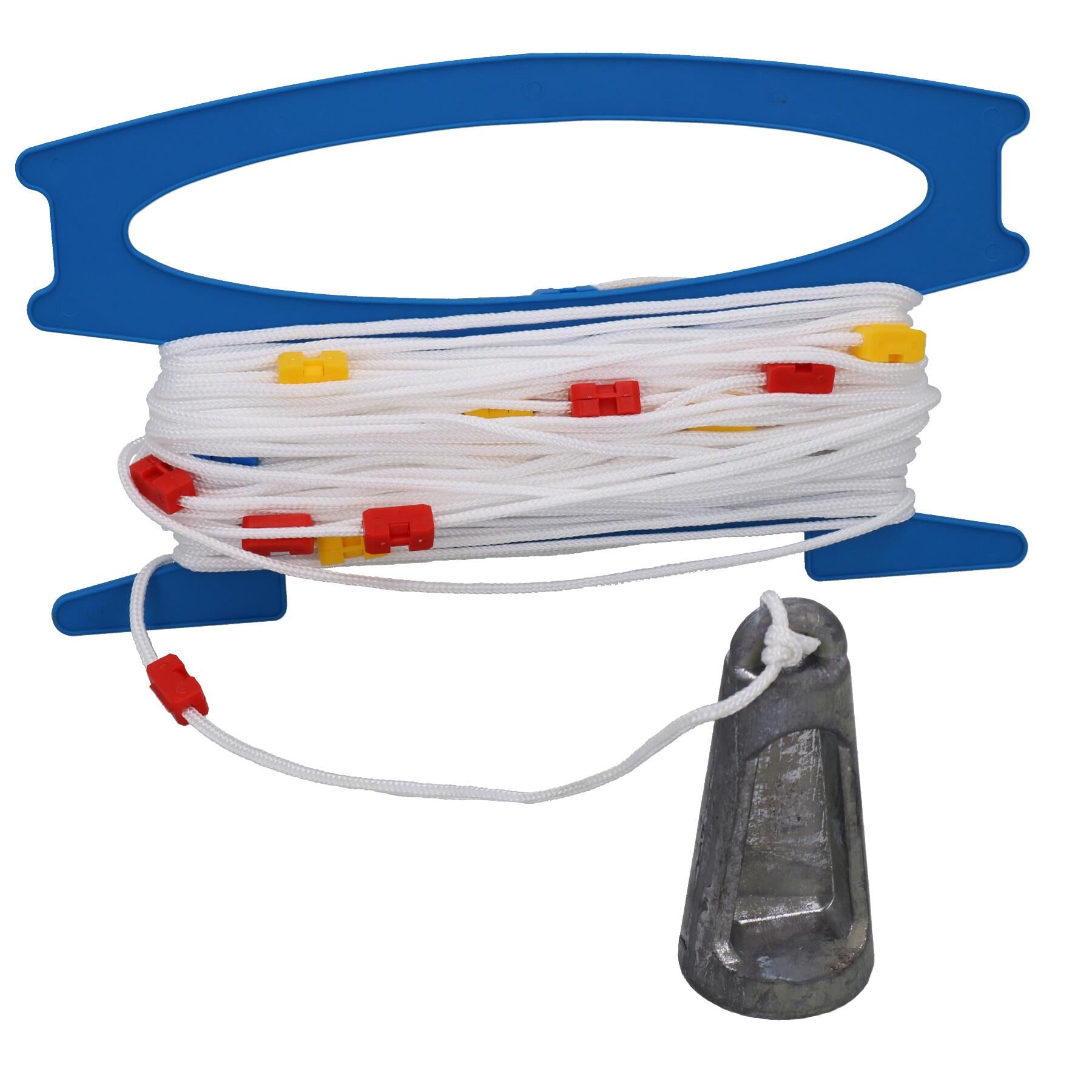 30m Hand Lead Line Portable Depth Sounder with 1m Markers Boat Yacht T ...