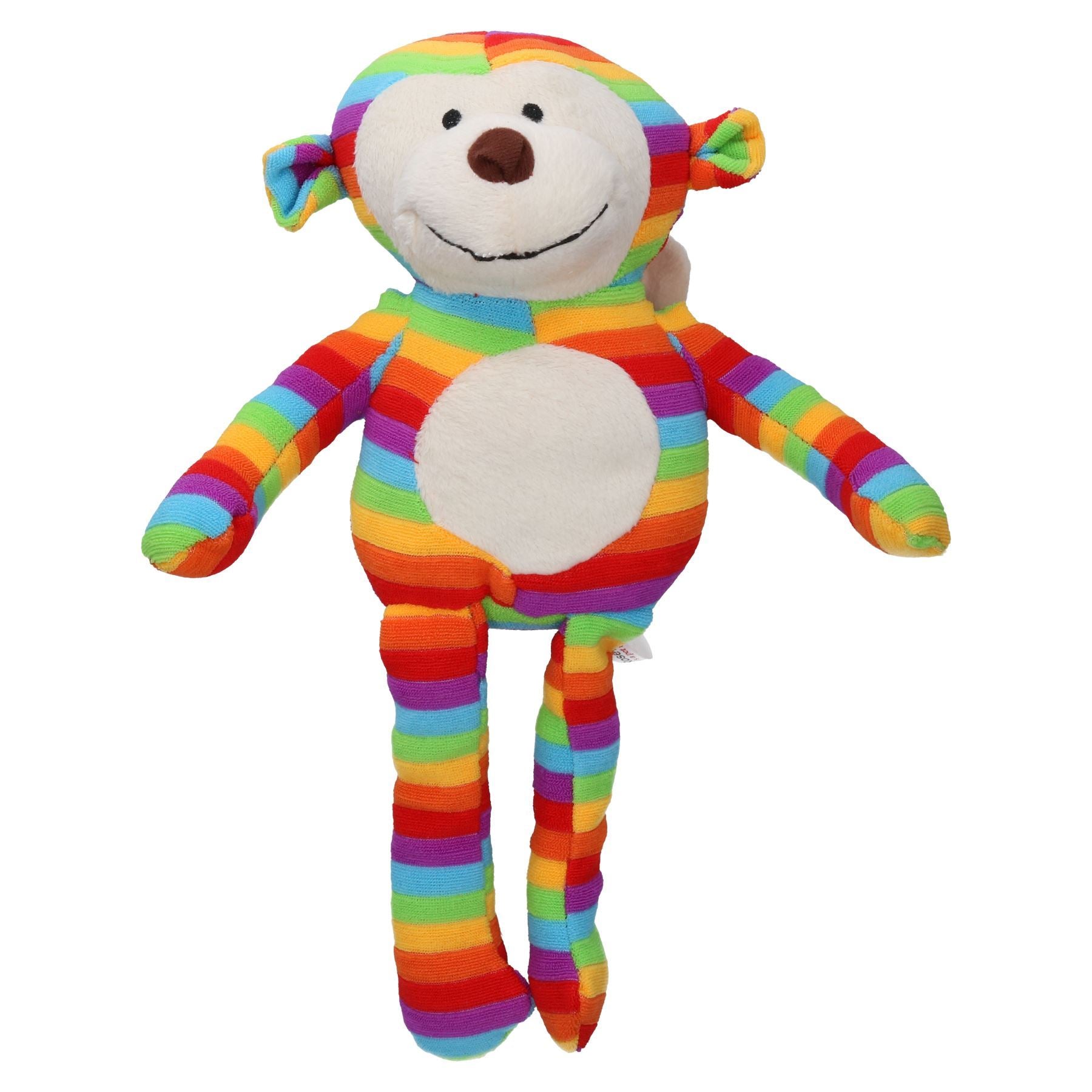 Jouet en peluche pour chien Rainbow Sonny &amp; Mitchel Monkey avec couinement