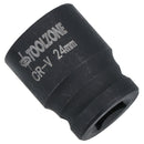 24mm 1/2in. Drive Shallow Metric Impact Impacted Socket 12 Sided Bi-hex