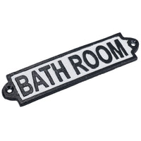 Bathroom Cast Iron Sign Plaque Door Wall House Home Gate Post Hotel Toilet