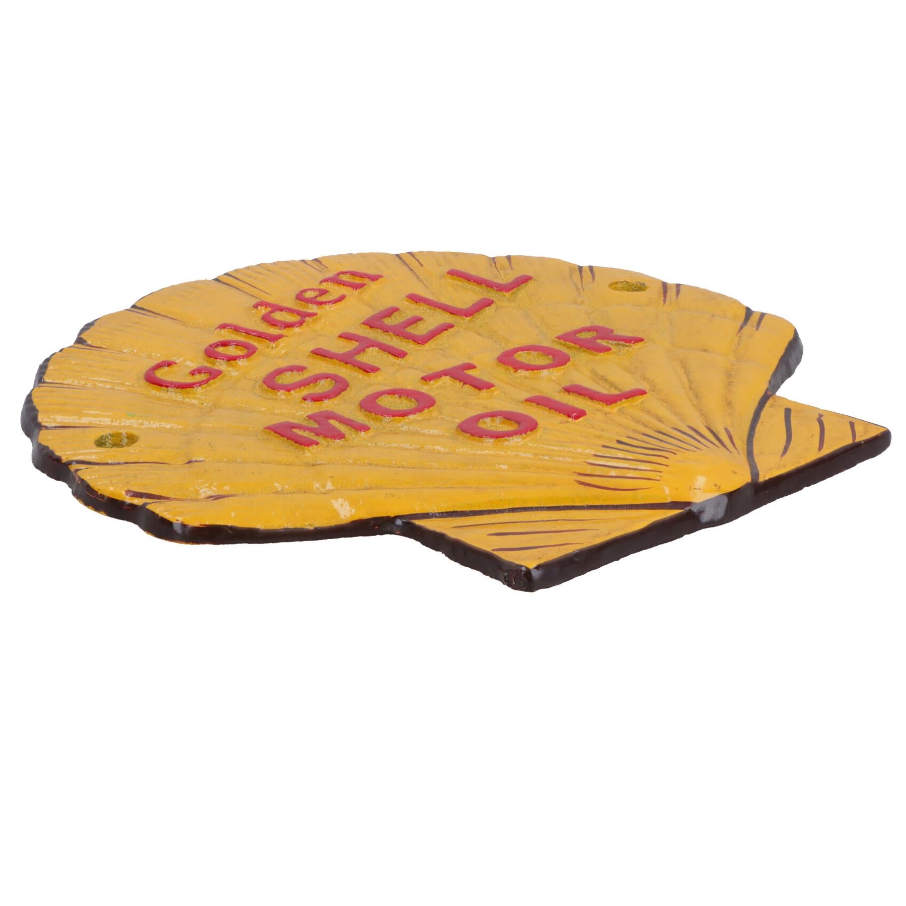 Shell Motor Oil Cast Iron Sign Plaque Door Wall House Fence Gate Post Garden