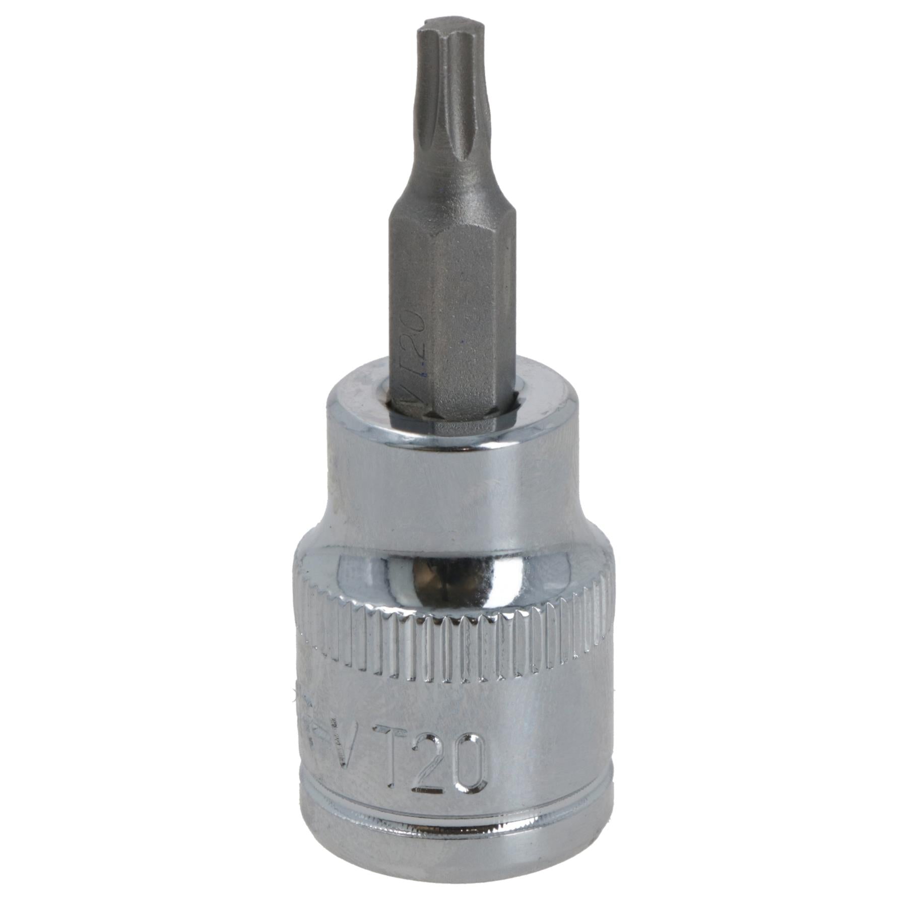 T20 Male Torx Bit Star Socket 3/8" Drive Standard Internal Chrome Vanadium Steel