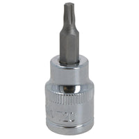 T20 Male Torx Bit Star Socket 3/8" Drive Standard Internal Chrome Vanadium Steel