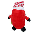 Cadeau de Noël pour chien Peluche réconfortante et couinante Pingouin rouge pour chien 12x23cm