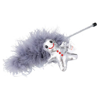 2PK Cat Kitten Christmas Gift Metallic Feather Teaser Interactive Chaser Toy Gift