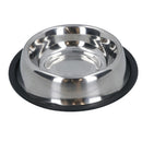 Stainless Steel Medium Non Slip Pet Bowl Dish Food Water Dogs Cats 18cm