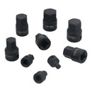 Douilles hexagonales mâles SAE impériales, entraînement 1/4" 3/8", jeu de 9 pièces 1/4" - 3/4"