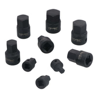 Douilles hexagonales mâles SAE impériales, entraînement 1/4" 3/8", jeu de 9 pièces 1/4" - 3/4"