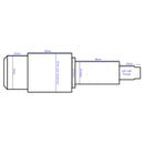 4 Inch PCD Trailer Wheel Hubs + Bearings With Weld On Extended Stub Axle