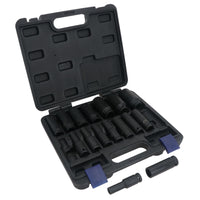 16pc 1/2" Dr 6 Point European Deep Impact Socket Set 10 - 32mm US PRO AT468