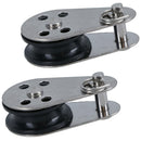 Marine Pulley Block with Removable Pin 26mm D Nylon Wheel Stainless Steel