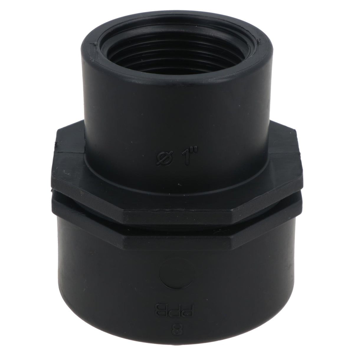 Polypropylene PP Female Threaded Pipe Reducing Socket 1-1/4in – 1in BSP