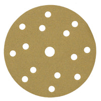 150mm Sanding Discs Aluminium Oxide Abrasive 240 Grit 15 Hole Hook + Loop