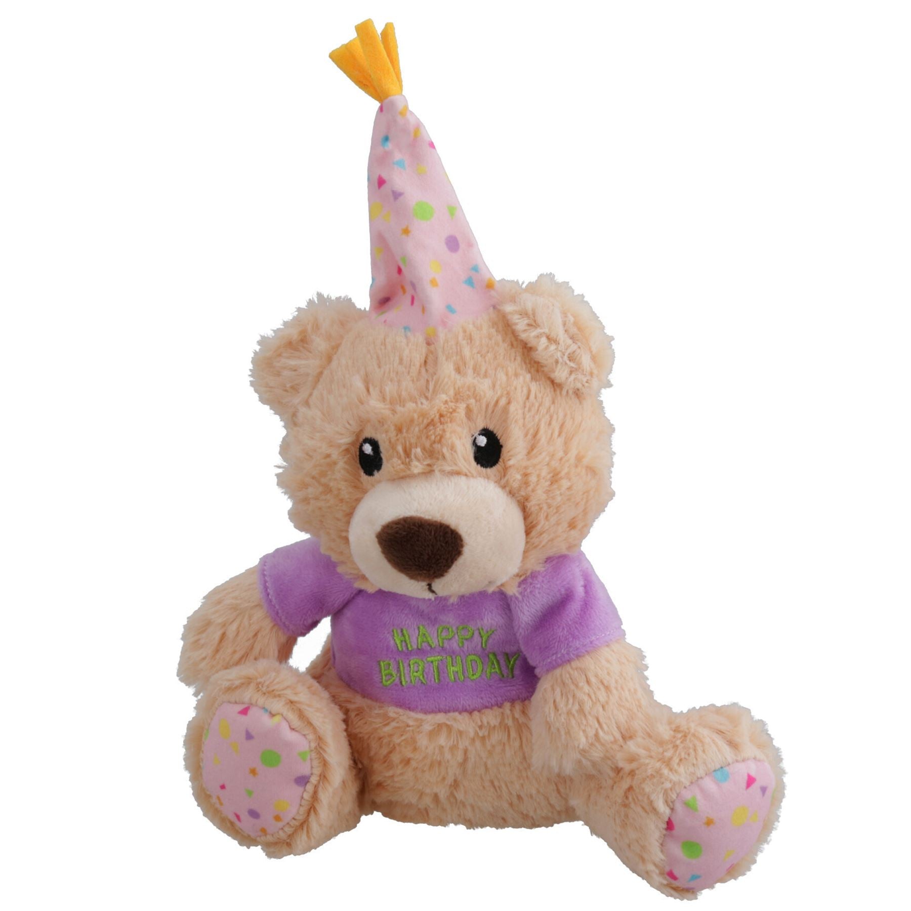 Super Soft Plush Squeaky Birthday Bear Dog Puppy Happy Birthday Gift