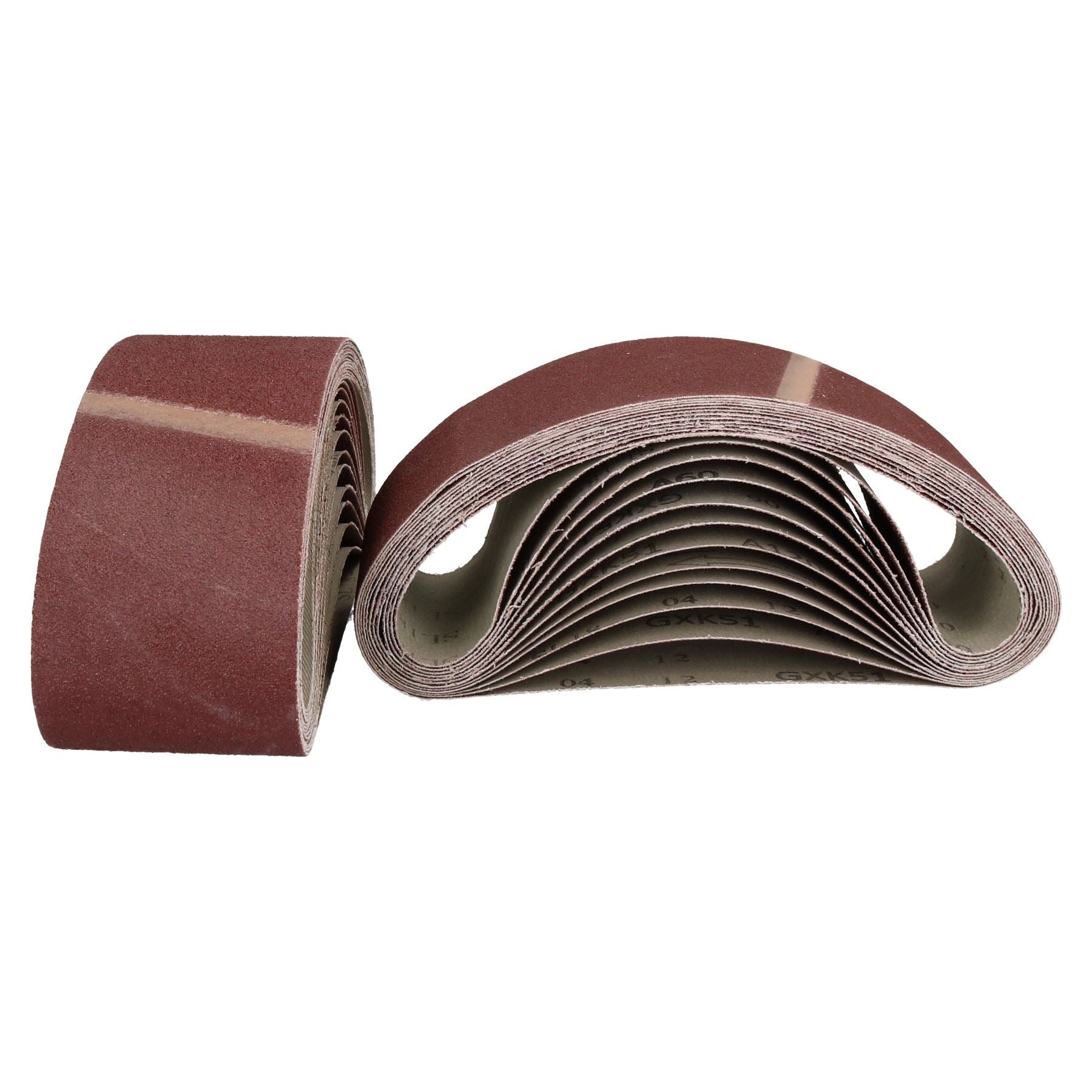 533mm x 75mm Mixed Grit Abrasive Sanding Belts Power File Sander Belt Packs