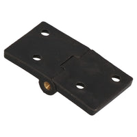 Black Reinforced Nylon Plastic Hinge 38x67mm Italian Made Industrial Quality