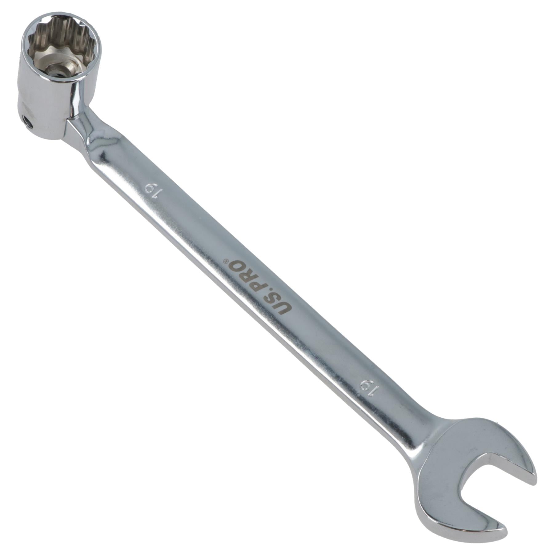 12-teiliger metrischer MM-Steckschlüssel mit flexiblem Kopf und Maulschlüssel 8 - 19 mm