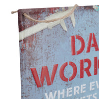 Novelty Dad's Workshop Where Everything Gets Done (Eventually) Metal Sign Gift