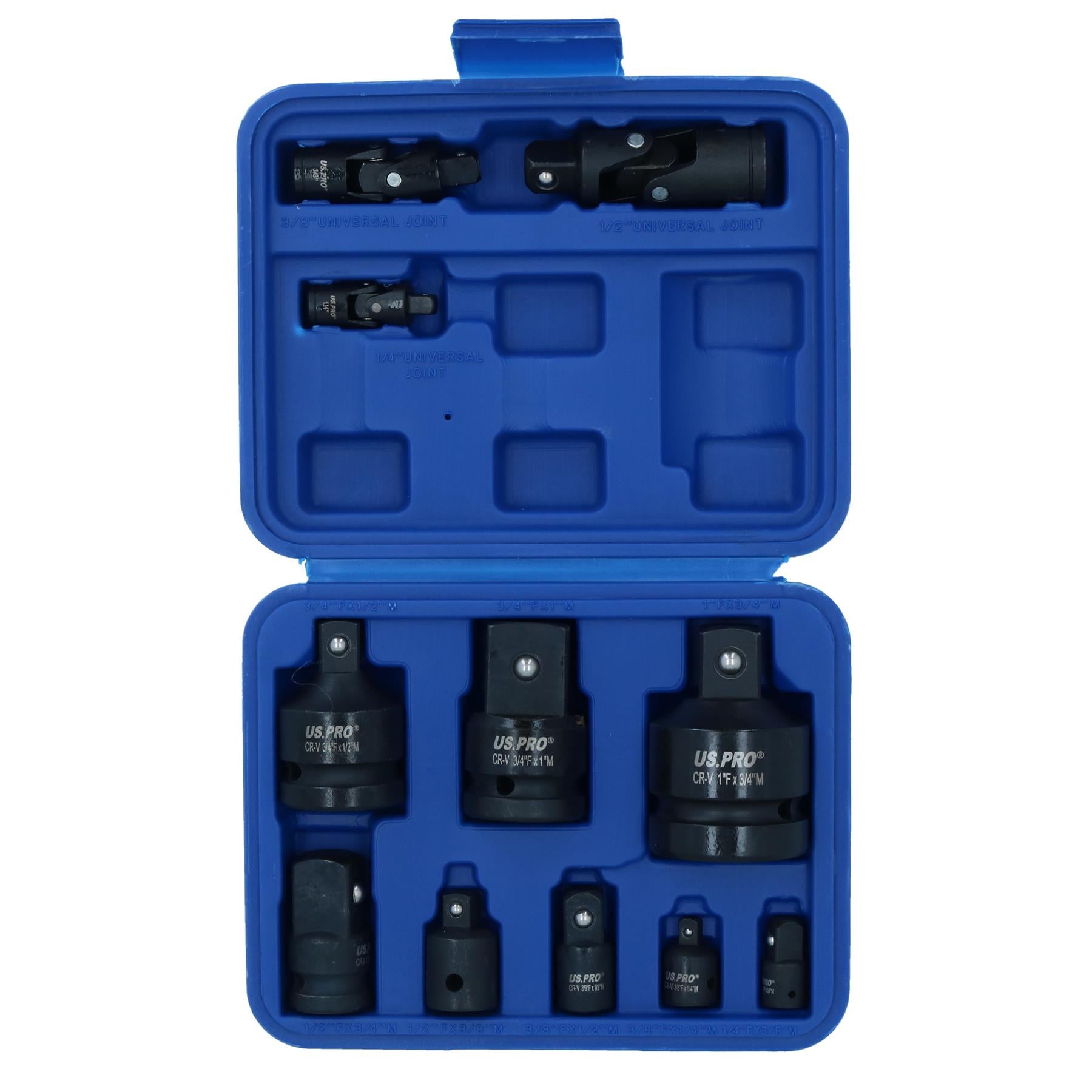 Adaptateur de douille à choc, réducteur élévateur et jeu de joints universels 11 pièces BERGEN AT881