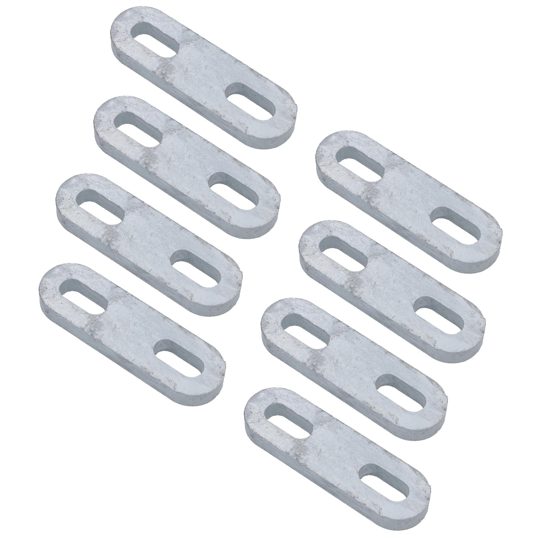 M10 U-Bolt Plate 31mm to 59mm Internal Width Thick Galvanised N-Bolt Backing