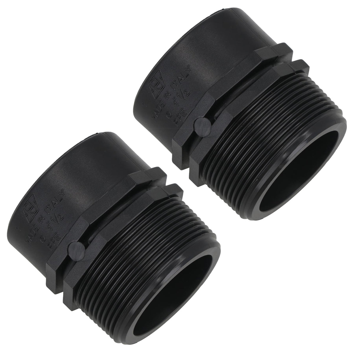 Polypropylene PP Threaded Reducing Socket Male – Female 2in – 1-1/2in BSP