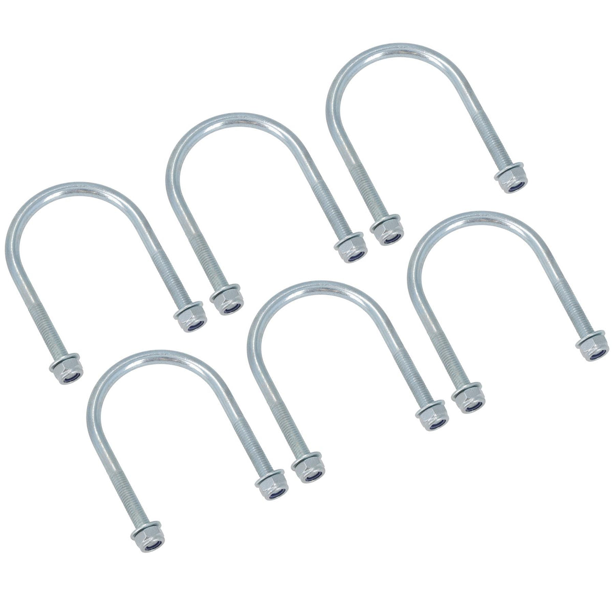 M8 Round Bend U Bolt 60mm x 90mm Width x Length Pipe Clamp Fixing