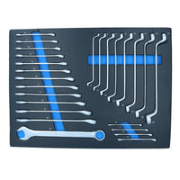 Metric Combination And Double Offset Ring Spanner Wrench Set 6 – 24mm 25pc