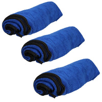 Three Microfibre Absorbent Pet Dog Travel Towel (Blue) 100x70cm