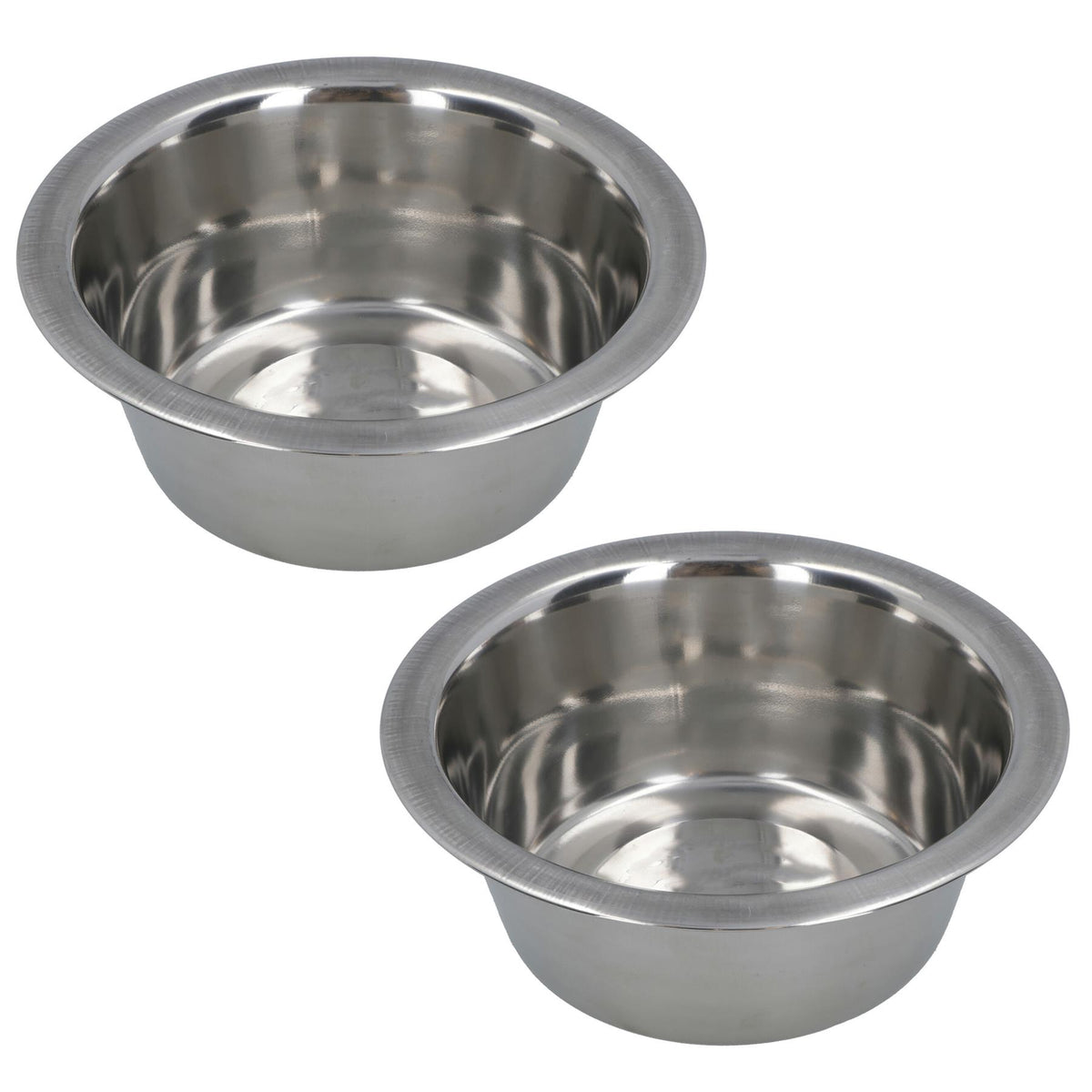 Stainless Steel Large Pet Bowl For Food Water Feeding Dogs Cats 21cm Wide
