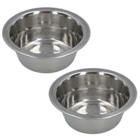 Stainless Steel Large Pet Bowl For Food Water Feeding Dogs Cats 21cm Wide