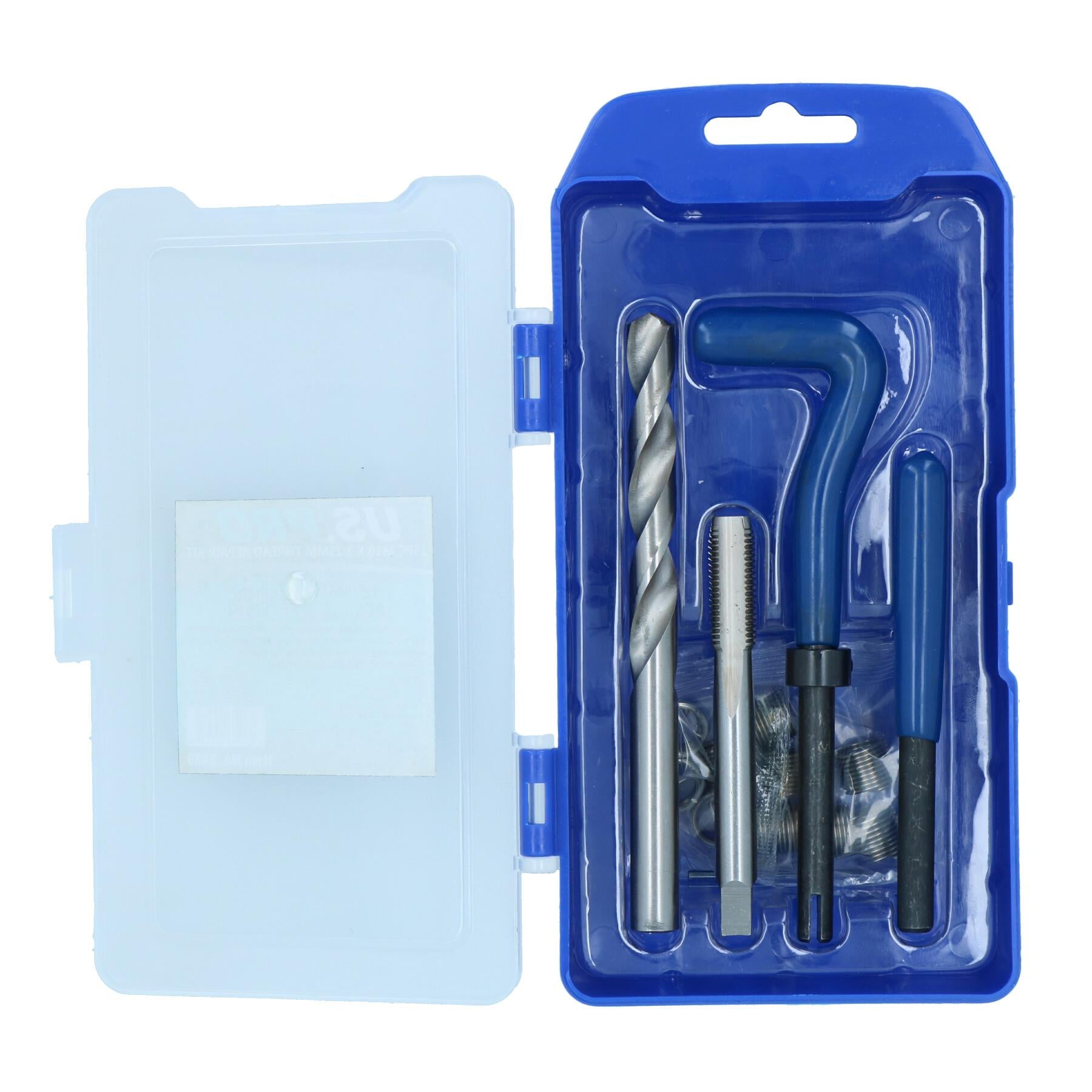 M10 x 1.25mm Metric Thread Repair Kit Helicoil Set for Damaged Threads 15pc