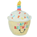 Joyeux anniversaire Cupcake jaune en peluche pour chien avec couinement pour chien