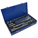 28pc 3/8" Drive Metric MM Shallow + Deep Socket And Accessory Set 8 – 24mm