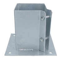 Fence Post Bolt Down Shoe Holder Support Clamp Galvanised 100 x 100mm