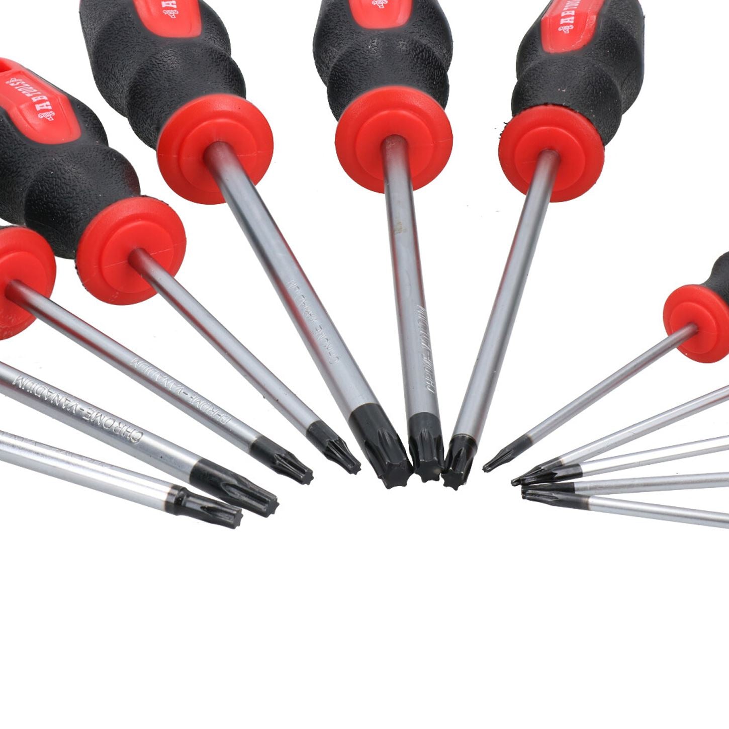 TORX / Star screwdriver set 12pc T6 - T45 with cushioned grip by AB Tools