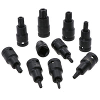 Male Tamper Proof Impact Impacted Torx Star Sockets TT10 – TT70 10pc Set