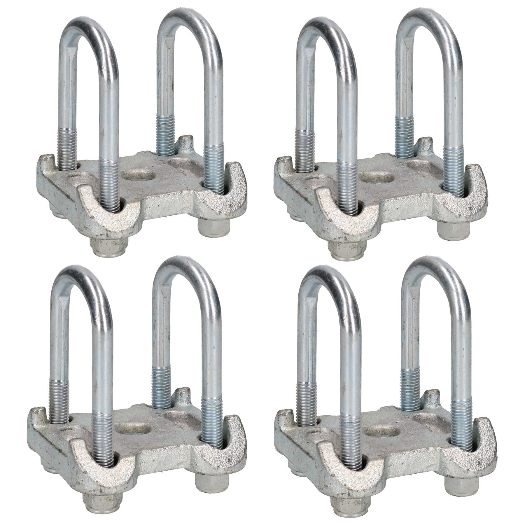 8 U Bolts And 4 Base Plate For Ifor Williams Trailers Twin Parabolic Leaf Springs