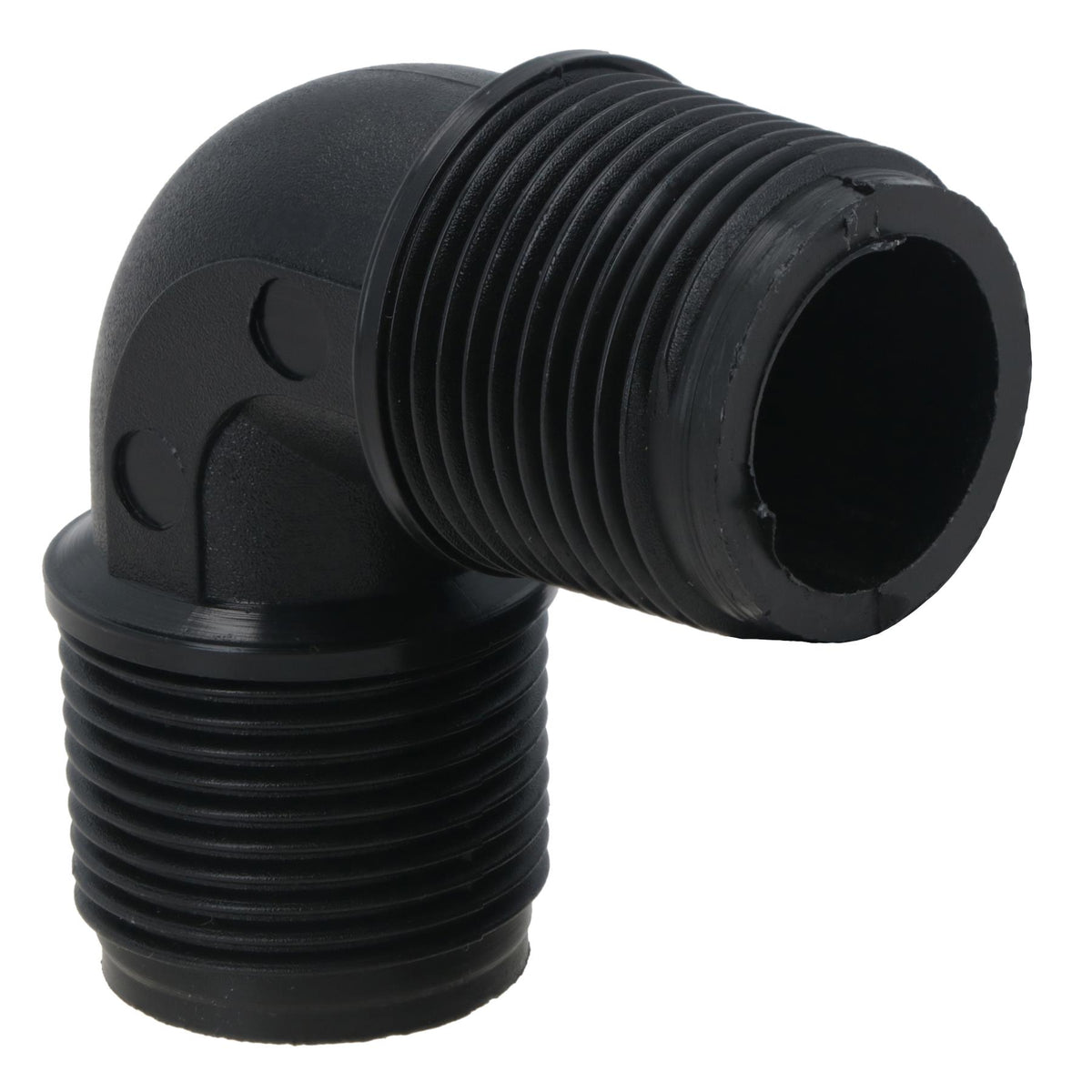 Polypropylene PP 3/4in BSP Male x Male Threaded 90° Elbow Connector