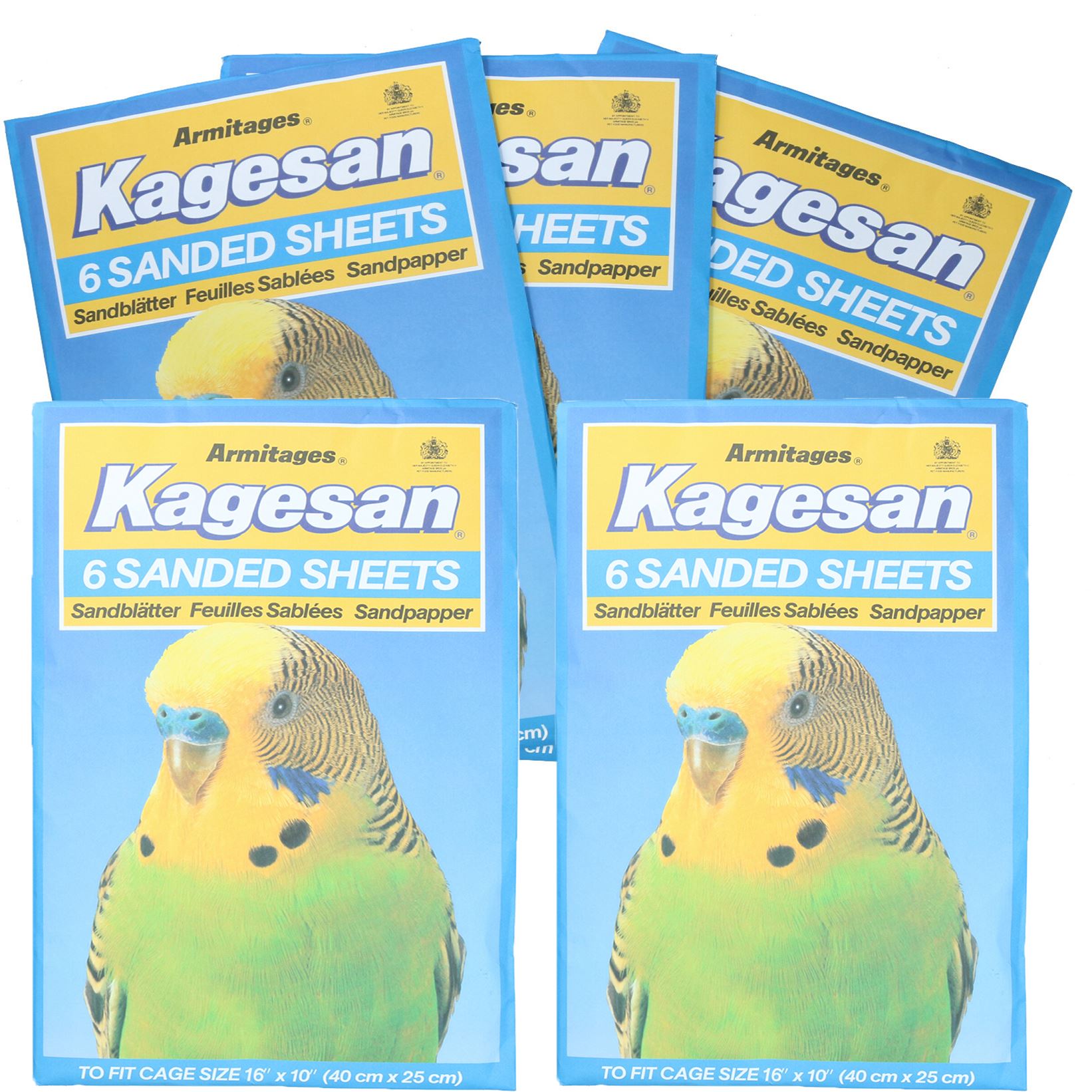 Sanded Sheets Sandpaper Cage Lining Budgies Caged Birds - 4 Sizes Available