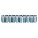 Brake Pipe Fitting 10pc Steel Male Union Long 1/2" x 20 UNF for 5/16" Brakes